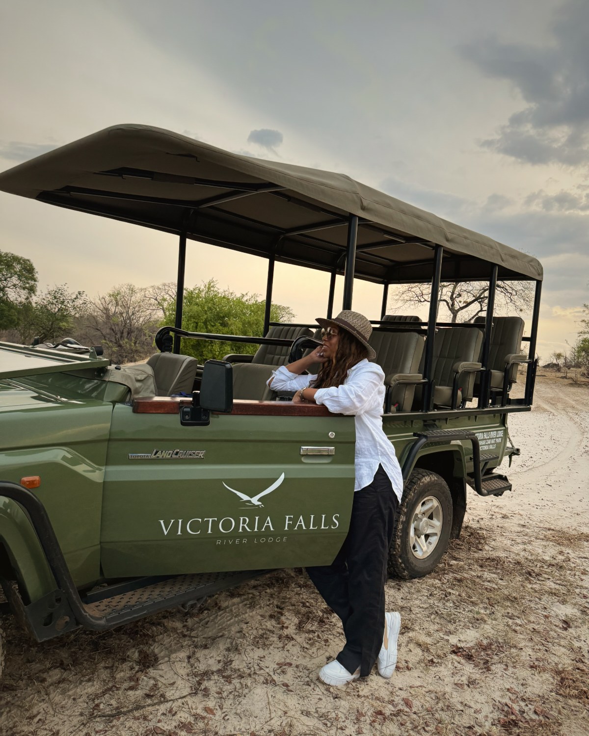 Shoeshoe Tiitinen, Founder of Beyond Borders Travel, on safari at Victoria Falls River Lodge