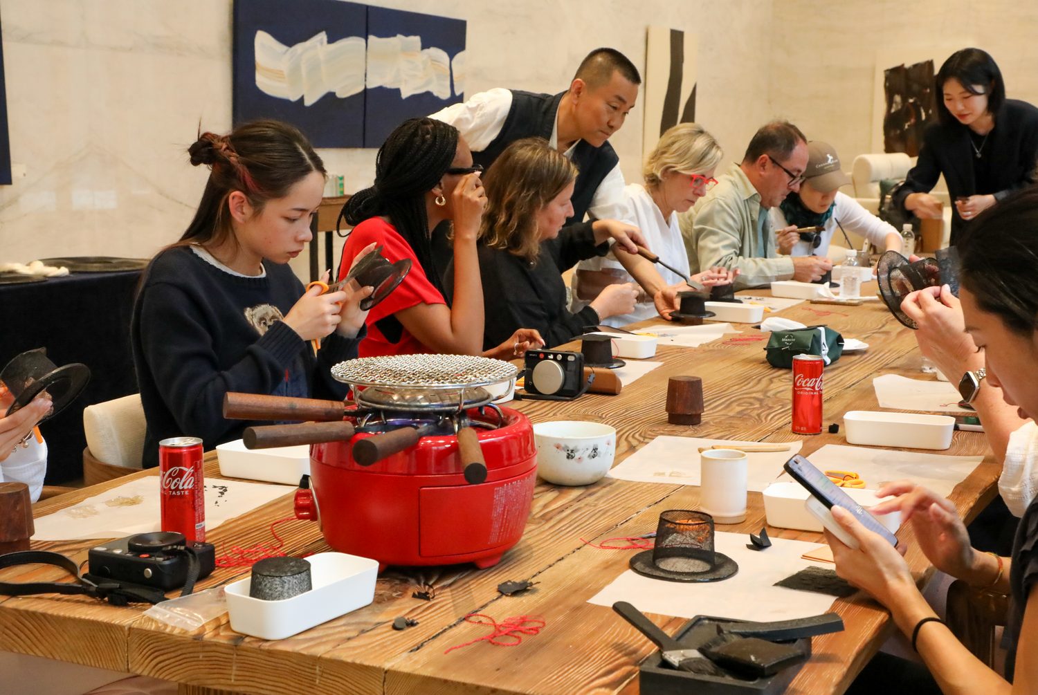 The gat-making table, under a master's eye