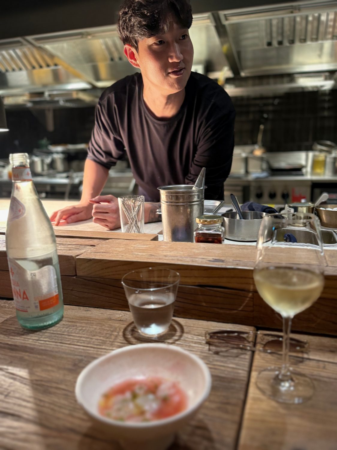 Chef Jin-Yong Park at the counter